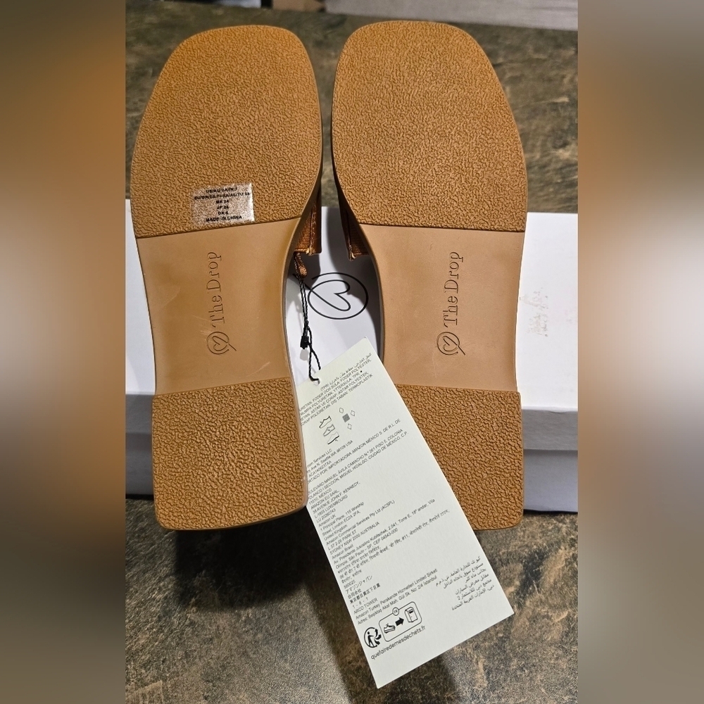 The Drop Women's Oslo One Band Sandal, Mocha #735, 736, 737 - Picture 7 of 12
